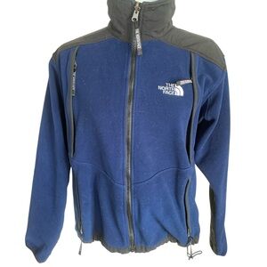 Extremely durable and warm! The North Face blue zip up jacket with side vents
